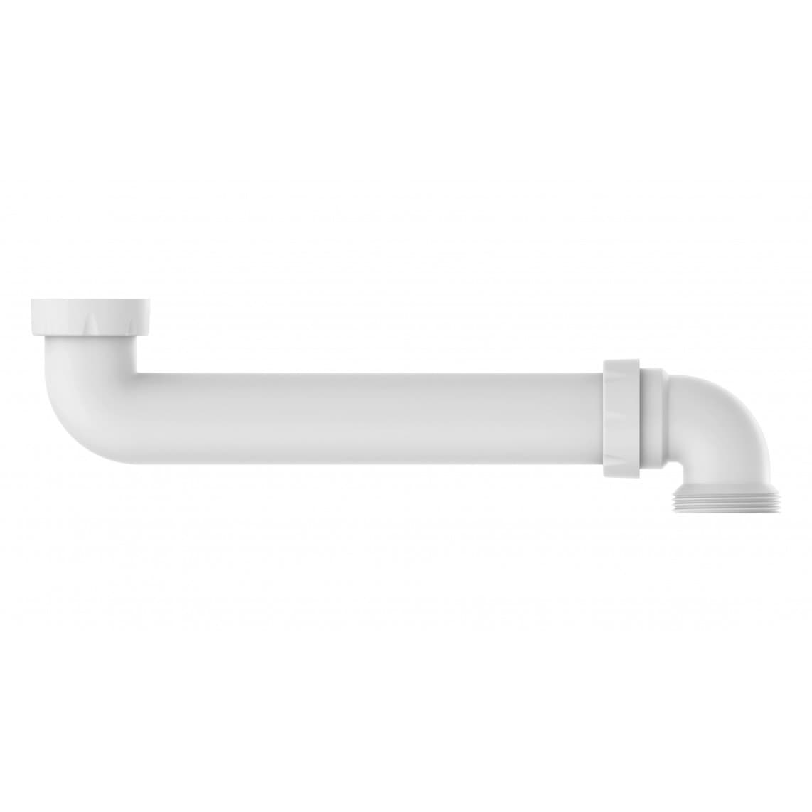 98833848 KS coude d’évacuation gain de place pour évier, blanc, 1 1/2" F x 290 mm x 1 1/2" M