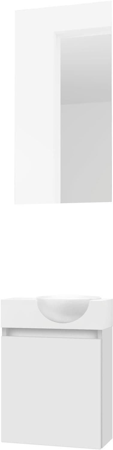 LAVE-MAINS FORM MINI QUO DROIT/ 1 PORT/MIROIR POUDRE BLANC