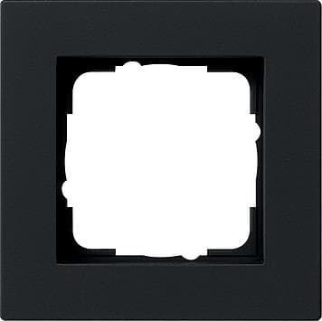 Cadre de finition Gira E2 pour le montage plat Noir mat (laqué)