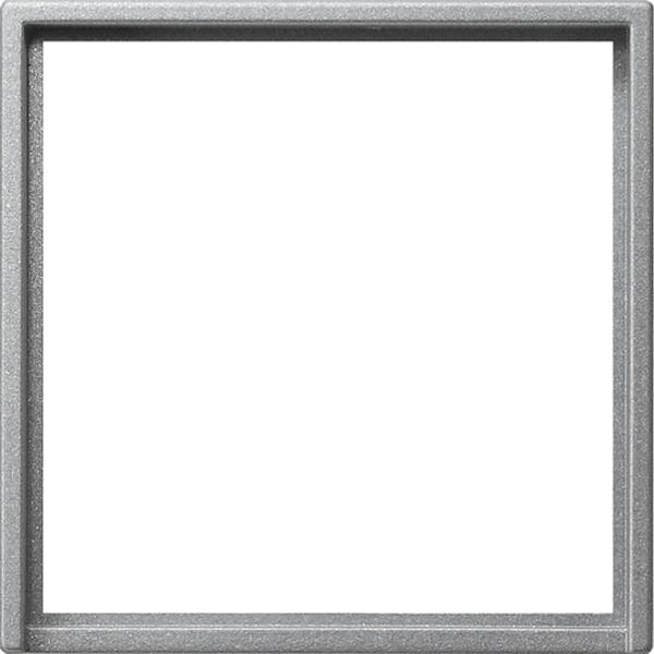 Cadre adaptateur avec découpe carrée pour appareils avec cache (50 x 50mm) teinte Alu - Ce cadre