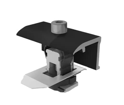 Pince d'extrémité Noire universelle pour hauteur de cadre 25 - 40mm, avec  fonction clic
