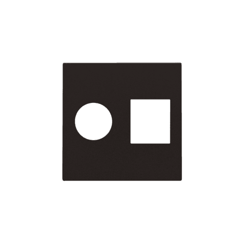 Set de finition pour connexion coaxiale simple et connexion réseau RJ45, couleur dark brown coated