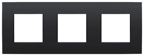 Plaque de recouvrement triple, entraxe de 71 mm, couleur Niko Intense matt black coated