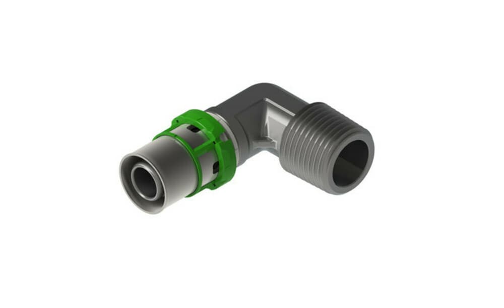 Comap Skinpress coude 90° tube multicouche Multiskin raccord à sertir M 20-1/2M