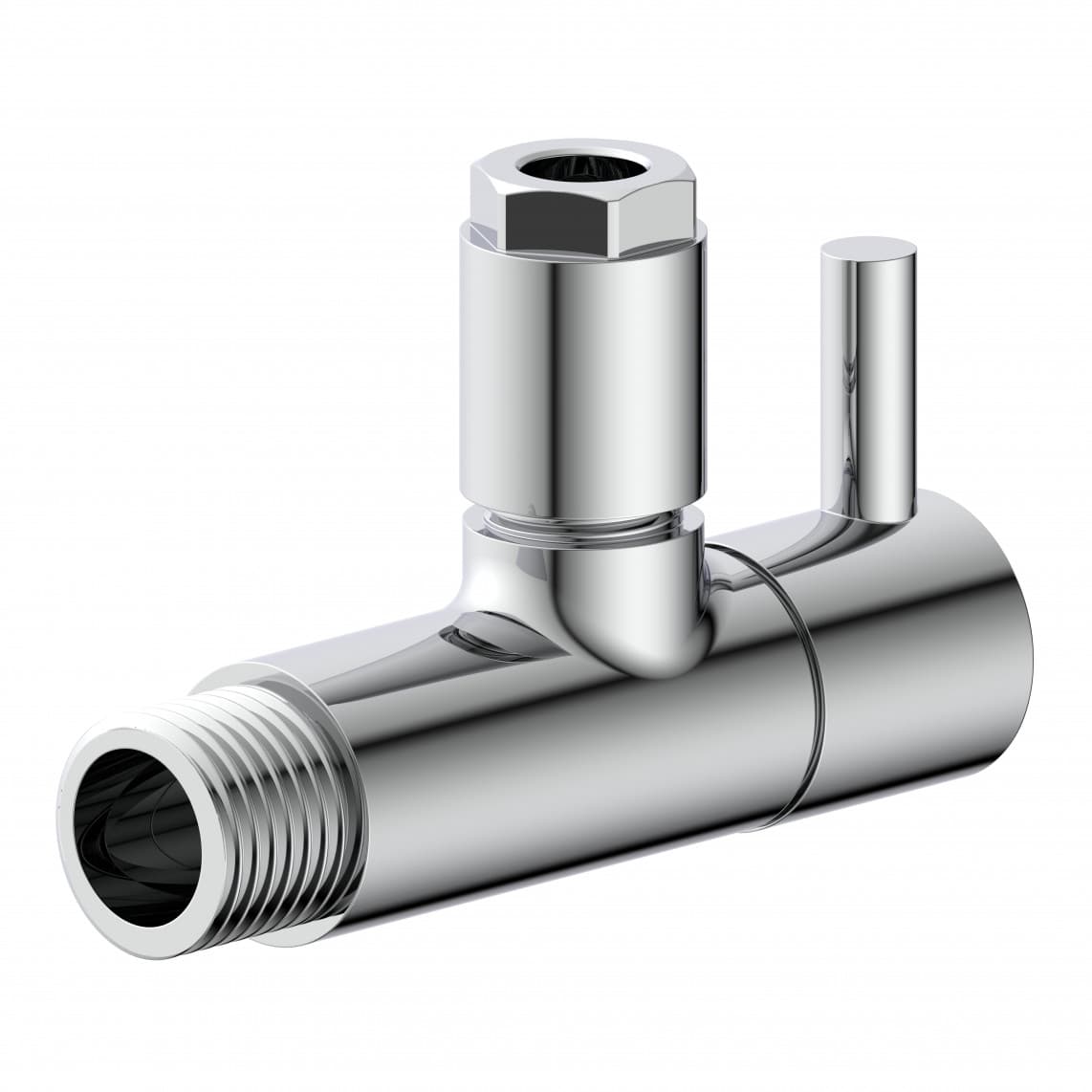 98166110 DEV-5WK, hoekstopkraan, 1/2"BU x 10 mmQ, met rozet