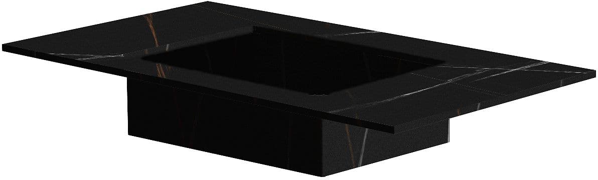 TABLET MARBRE CERAMIQUE PURO LAVABO S L90 H1,2 SANS TROU ROBINET BAMBOO BLACK
