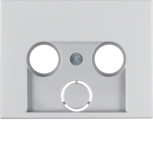 Centre plate for aerial socket 2- / 3hole, K.5, Alu, Alu anodised