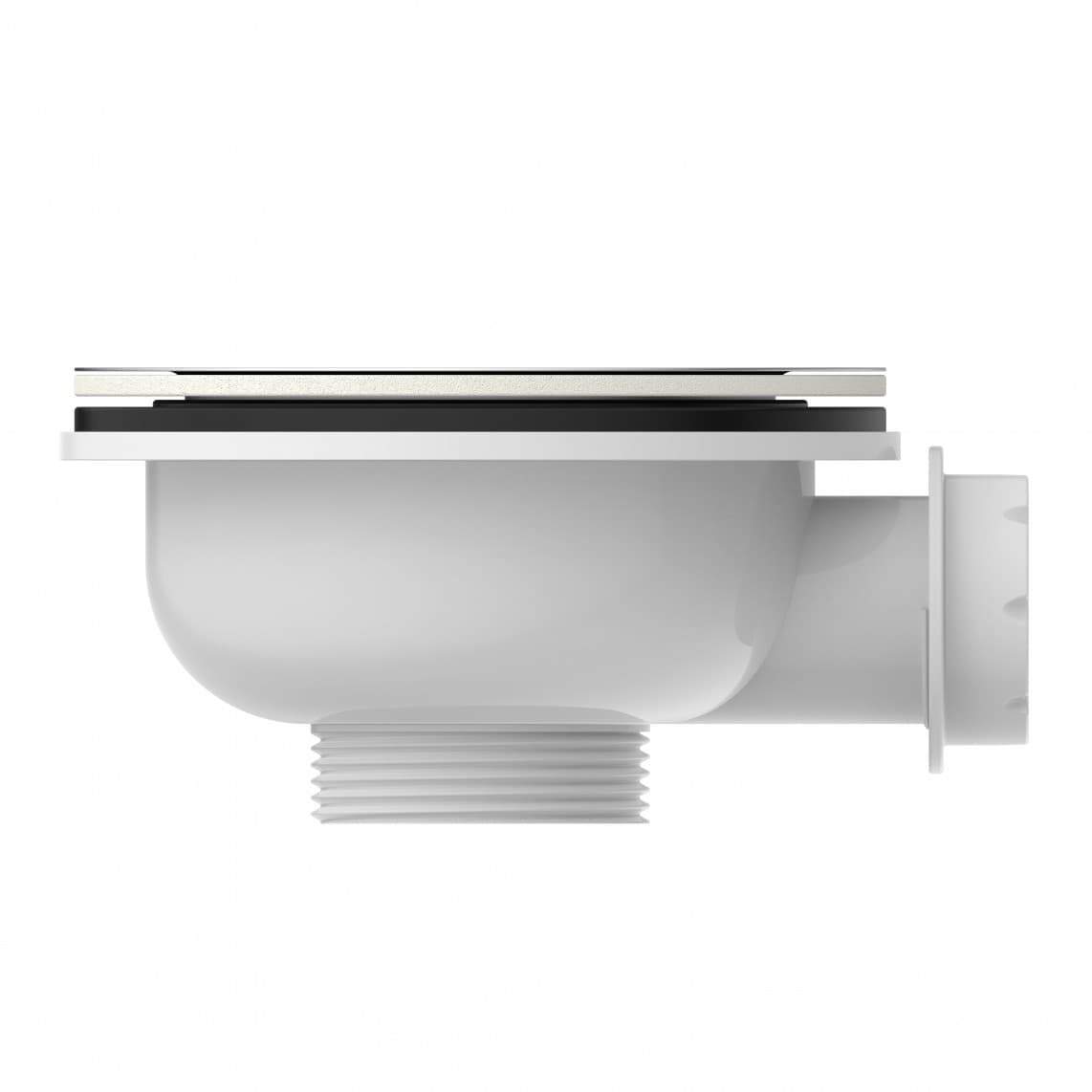 98835340 KS bonde à panier, 1 1/2" M, acier inoxydable calice d'évacuation & tamis Ø114 mm, avec 1" raccord de trop plein