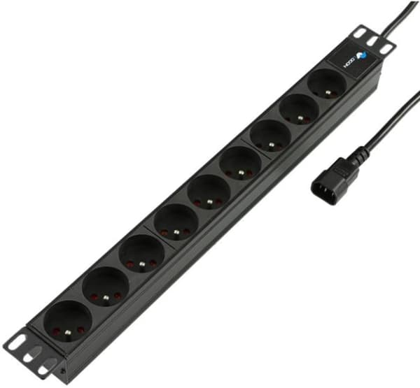 Multiprise 19" 9 prises France / Belgique - full Aluminium avec port C14 UPS