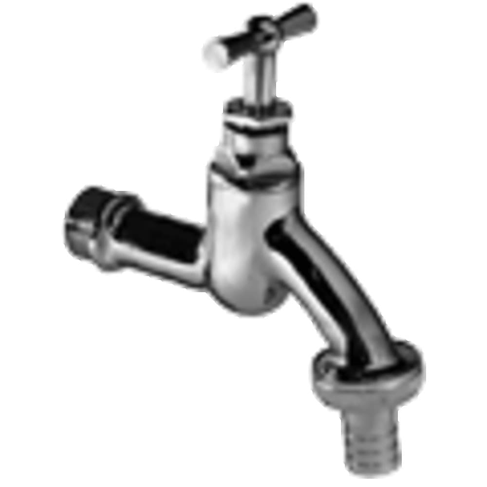 Robinet double service 1/2" chromé mat
