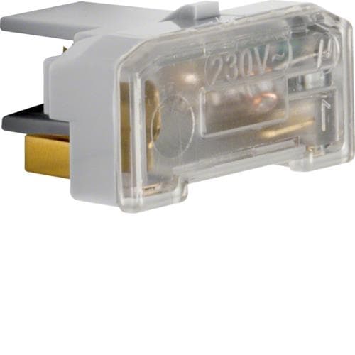 Module lampe néon Berker avec borne n, Gris