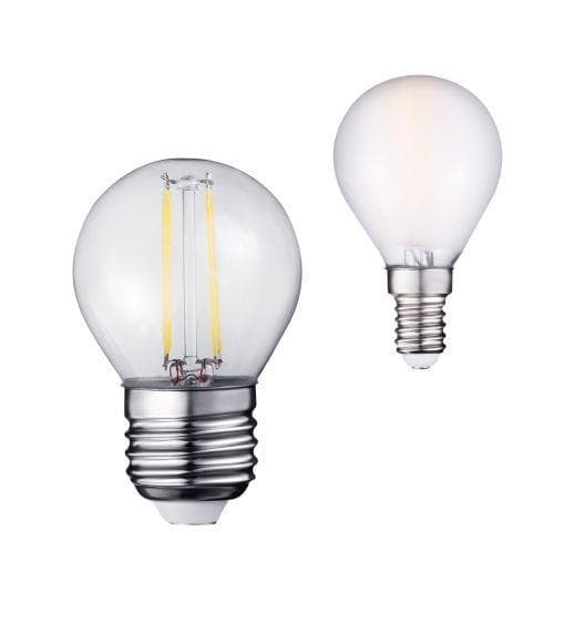 Petite lampe boule Led filament 4W 230Vac E27 claire 2700K WW dimmable