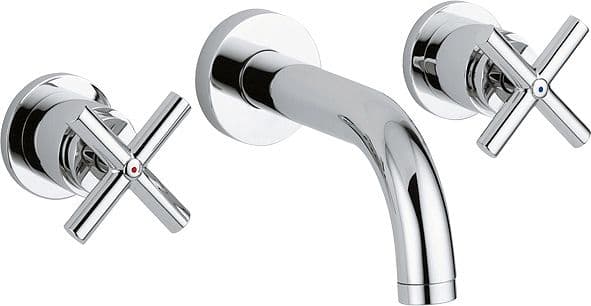 MELANGEUR DE LAVABO 3 TROUS A ENCASTRER QUATTRO BEC 186MM CHROME