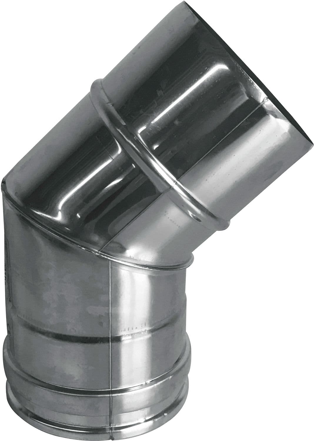 COUDE 45° INOX SIMPLE PAROI 130MM