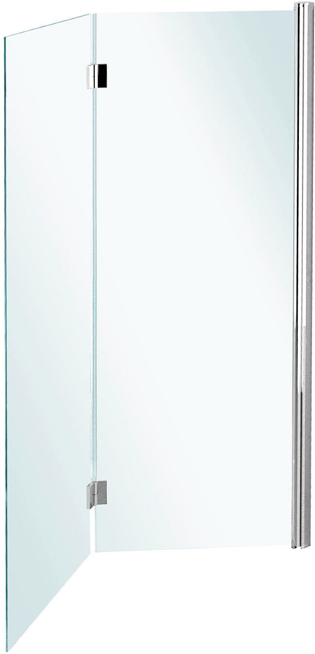 PARE-BAIN EN 2 PIECES SWING 120-150 DROITE CHROME-CLAIR