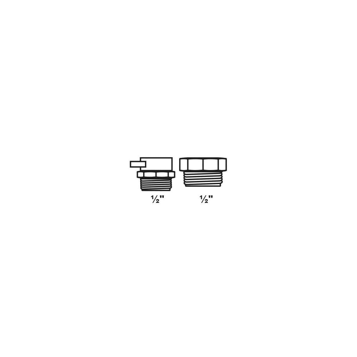 988557055 radiator blind- en ontluchtingsstop, 1/2"