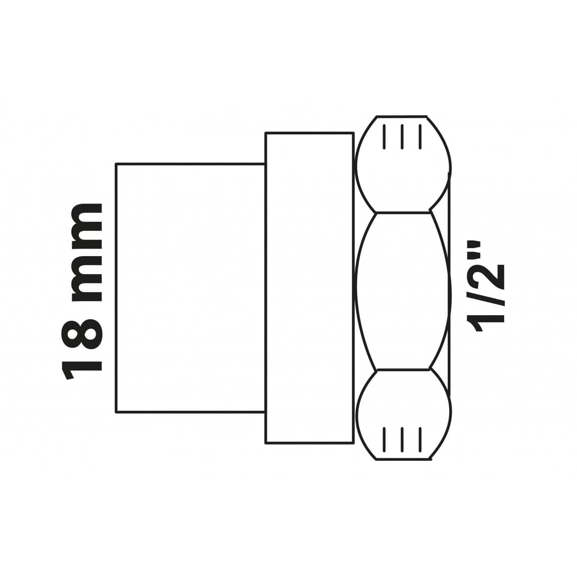 989103017 BR manchon de transition, vierge, 18 mm x 1/2" F, 1 manchon (4270g)