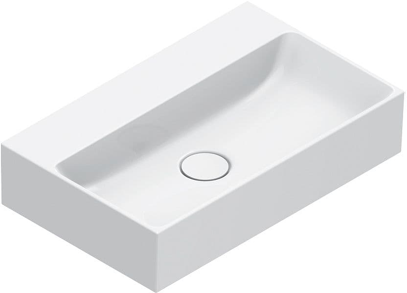 LAVABO PREMIUM CATALANO CATAGLAZE+ 55X35 SANS TROP-PLEIN BLANC