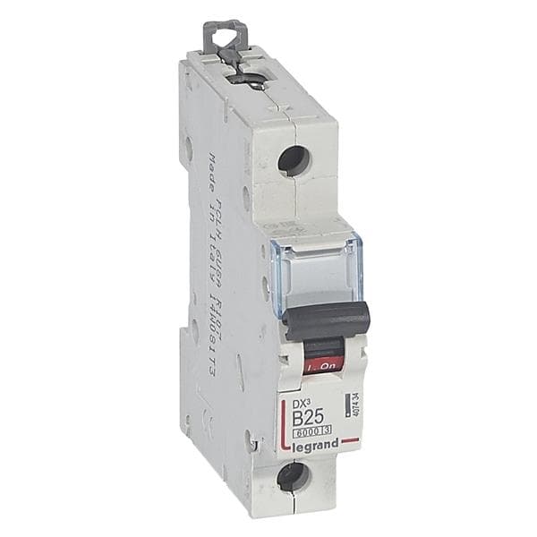 Disjoncteur DX³ 6000A / 10kA 1 pôle courbe B 25A 230 / 400V - 1 module