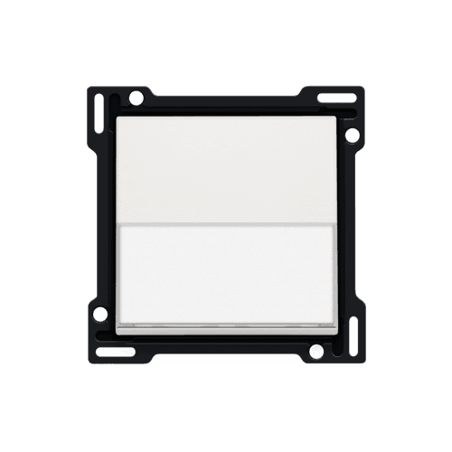 Set de finition avec porte-étiquette pour interrupteur ou bouton-poussoir simple, couleur white