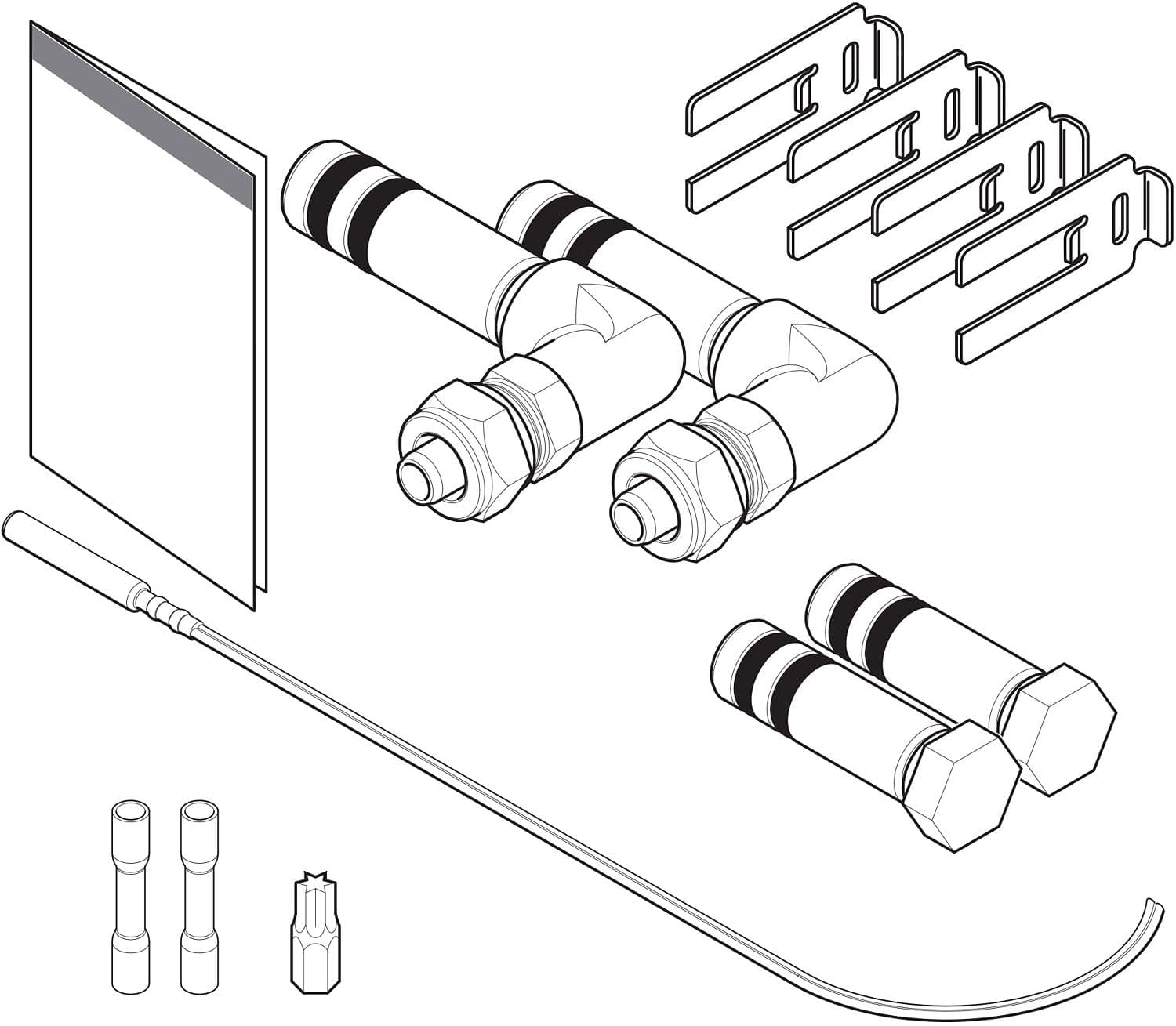 SET DE RACCORDEMENT DE BASE 1 PANNEAU HELIO BULEX VERTICALE