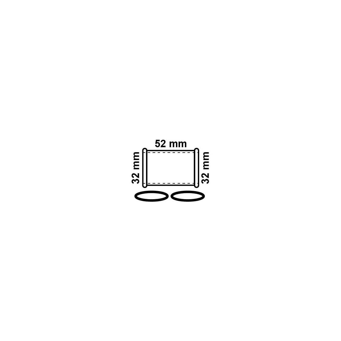 988486148 manchon double, chromé, 32 mm x 52 mm, avec joint toriqueen