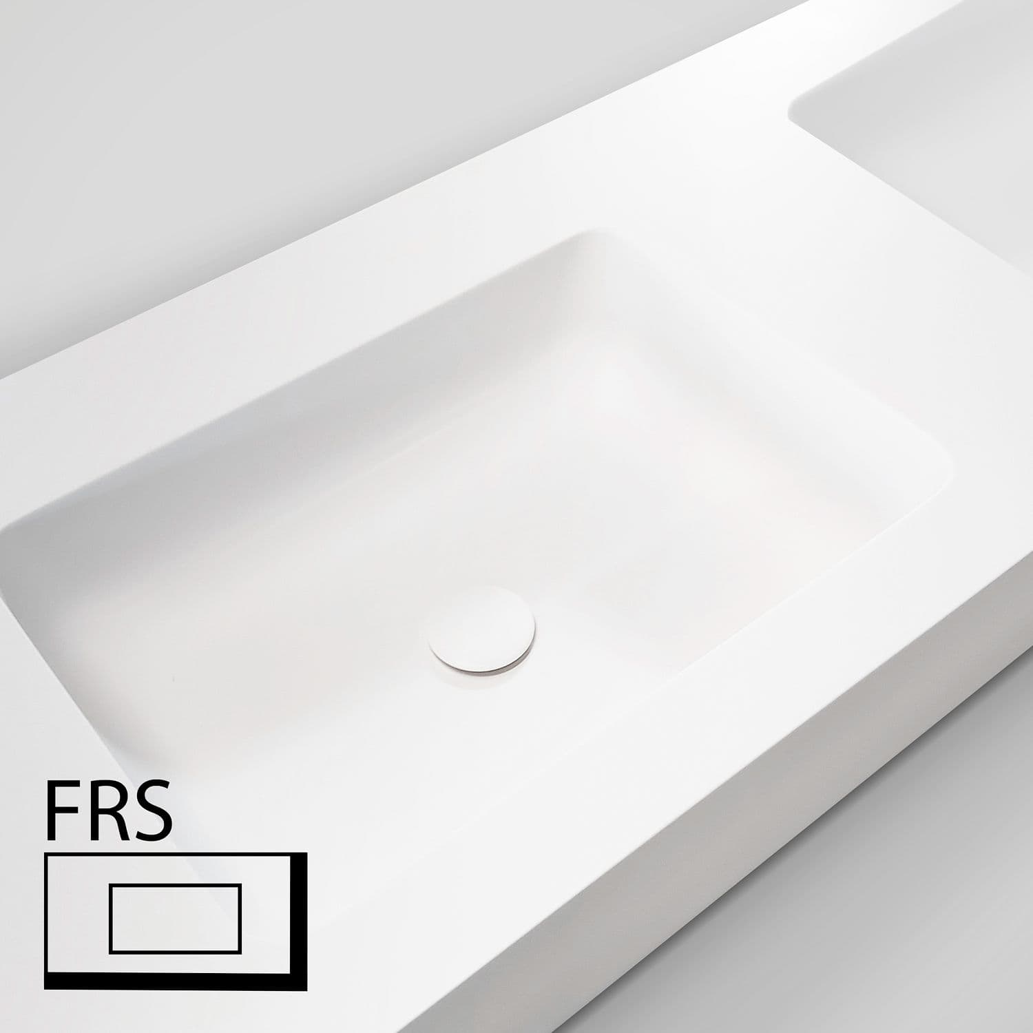 TABLET TAILOR TOP DOUBLE LAVABO DROITE FRS 160CM SOLID XONYX BLANC
