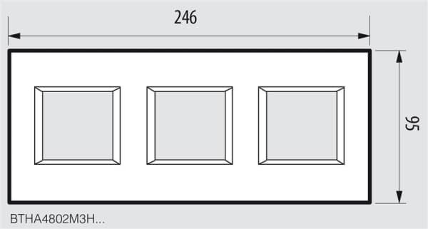 Axolute - plaque 3 x 2 modules Blanc Métal
