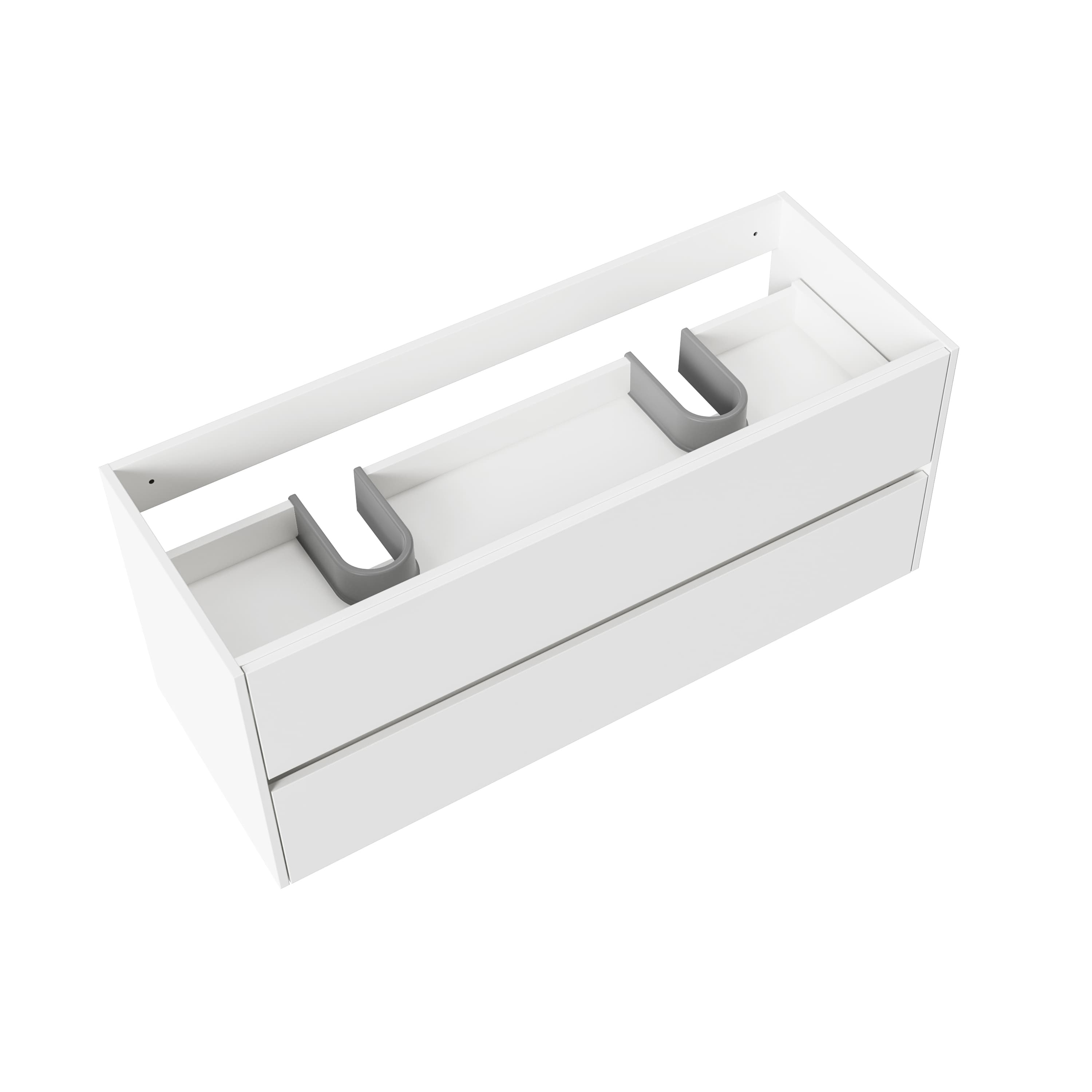 ALONI HAYAT WASTAFELONDERKAST - 2 LADES - SOFTCLOSE - GREEPLOOS - 119,5X50X45 CM - GLANZEND WIT