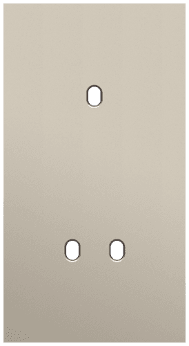 Plaque de recouvrement double, verticale 71 mm d'entraxe, pour une fonction de commutation simple et une double, Niko Toggle steel champagne coated