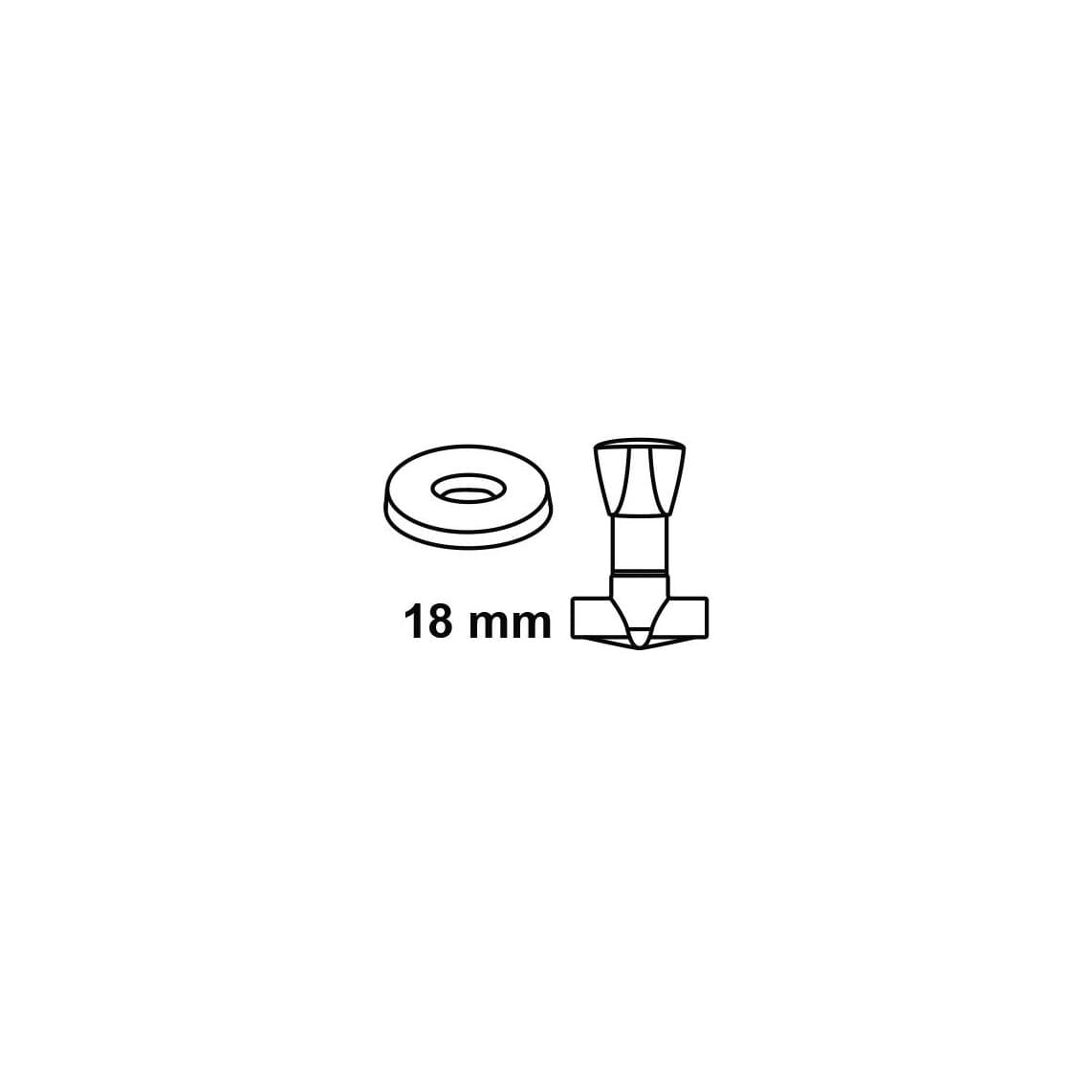986513148 Concealed valve, 18 mm, with rose
