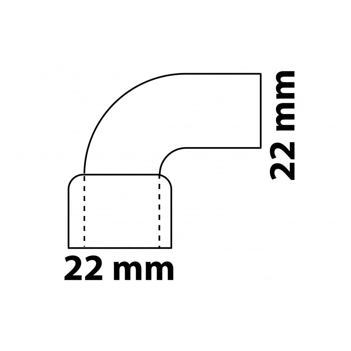 989264055 CU coude 90°, vierge, 22 mm, 1 manchon (5092)