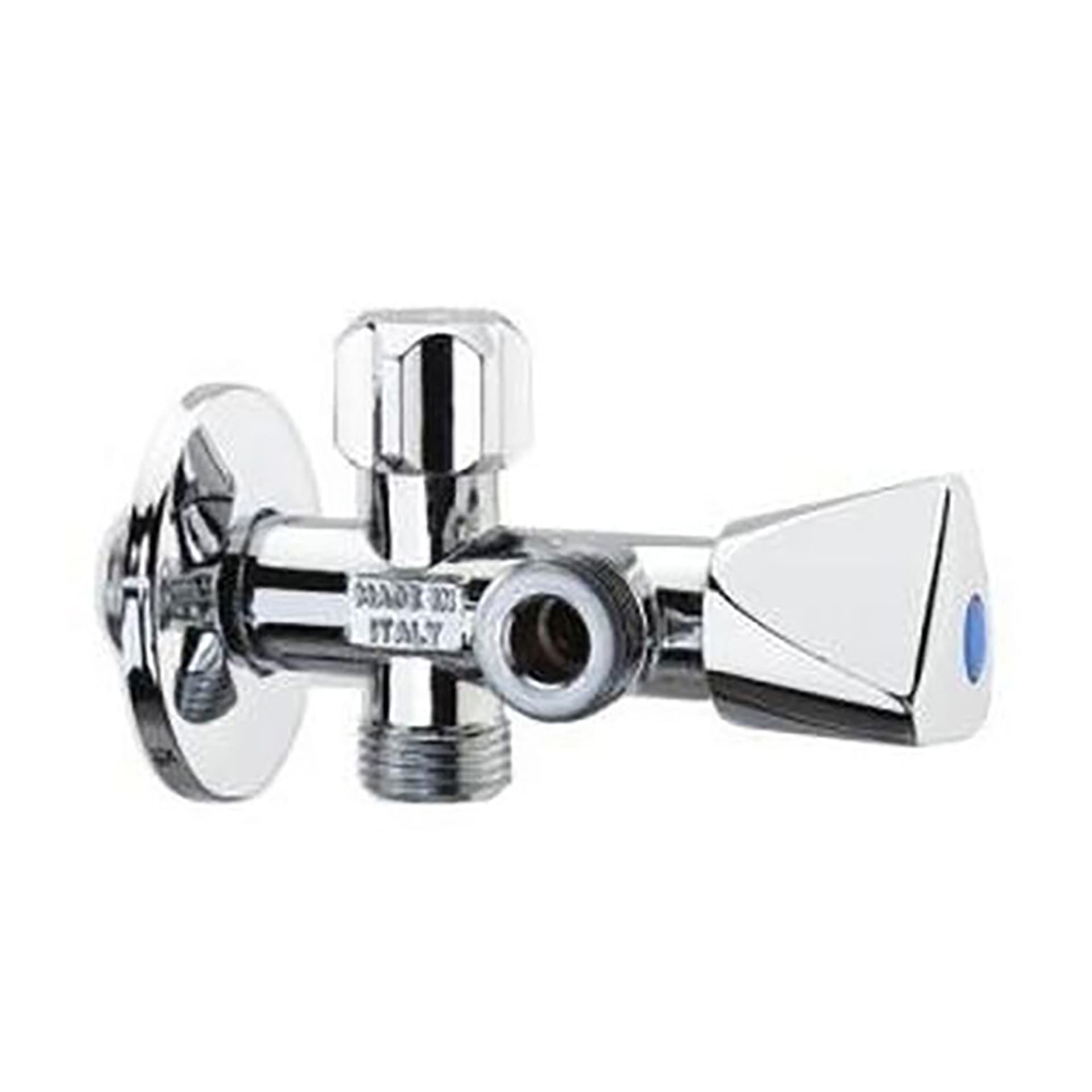 ROBINET EQUERRE + ROSSACE 1/2X3/8X3/8 D447694