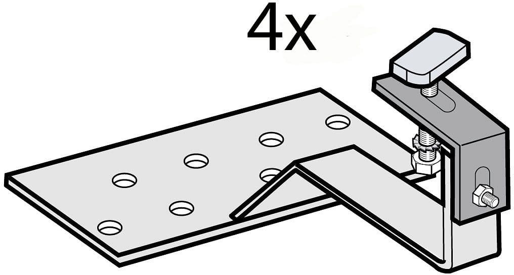 SET MONTAGE ARMURE (4P)PANNEAU REMEHA APPARENT INCLINE CARRELAGE CLASSIQUE