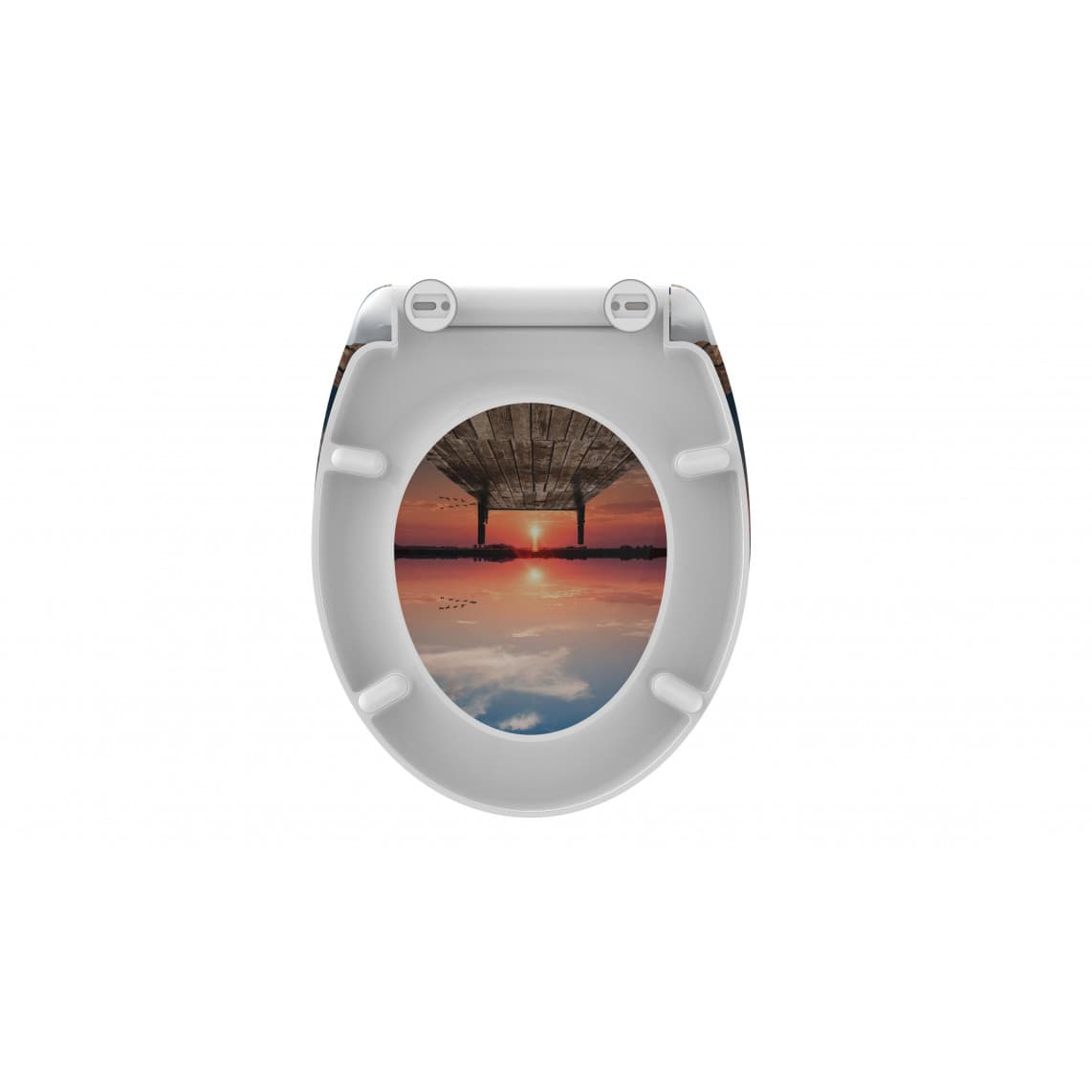 82378 abattant WC en Duroplast SUNSET SKY, avec frein de chute et déclipsable