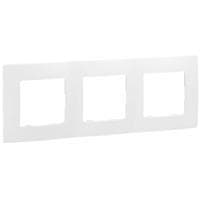 Niloé plaque triple Blanc entraxe 71mm vertical / horizontal