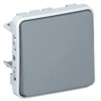Plexo deux directions 10A 250V composable Gris