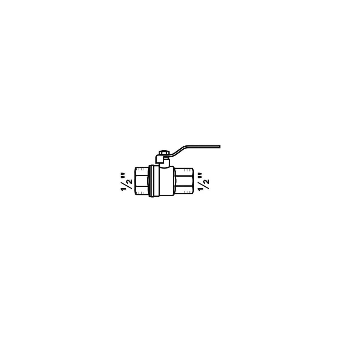 988592055 Ball valve, nickel, 1/2" female