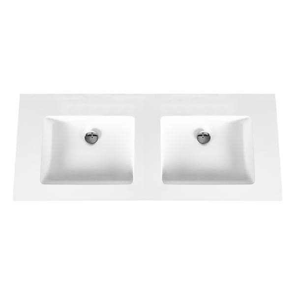 ALONI SOLID SURFACE LAVABO SANS TROUS DE ROBINET (160CM) - BLANC