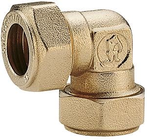 RACCORD A COMPRESSION COUDE GIACOMINI TUBE ACIER ZINGUE CC 28MM