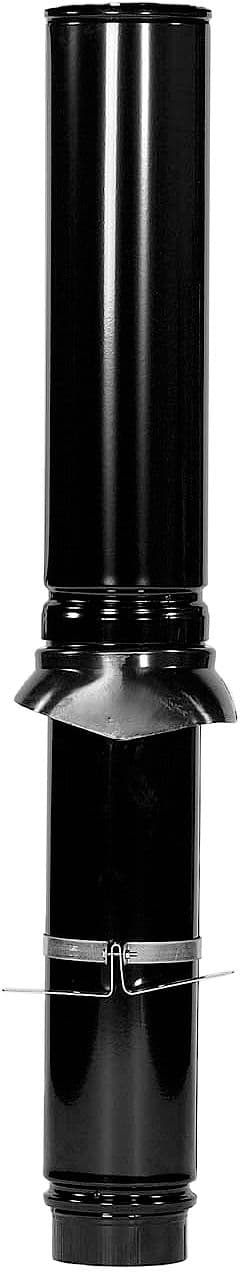 KIT PASSAGE DE TOIT ALU TUBE FUMEES NOIR 130-1200MM