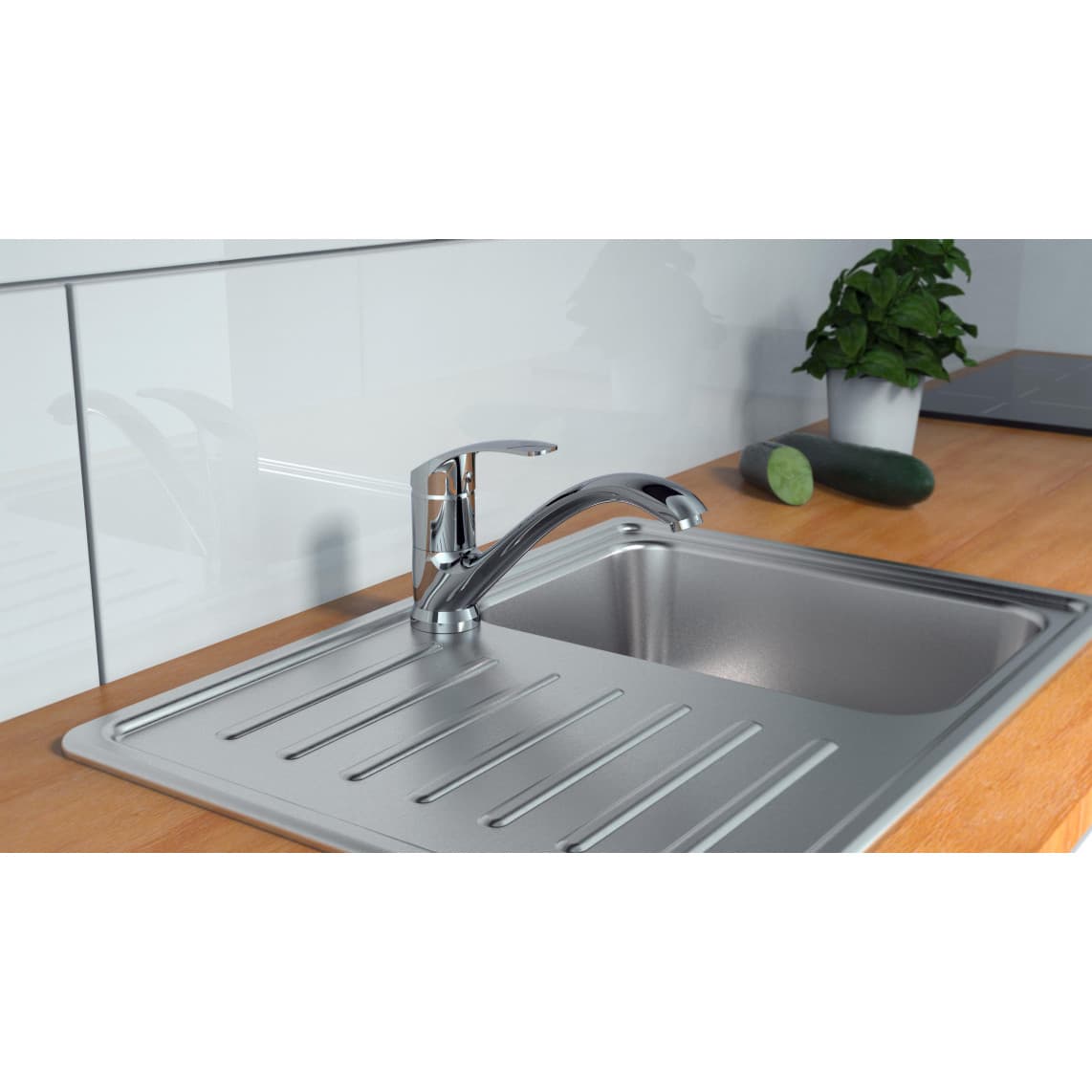 NI182RICR RIMINI Keukenkraan, chroom