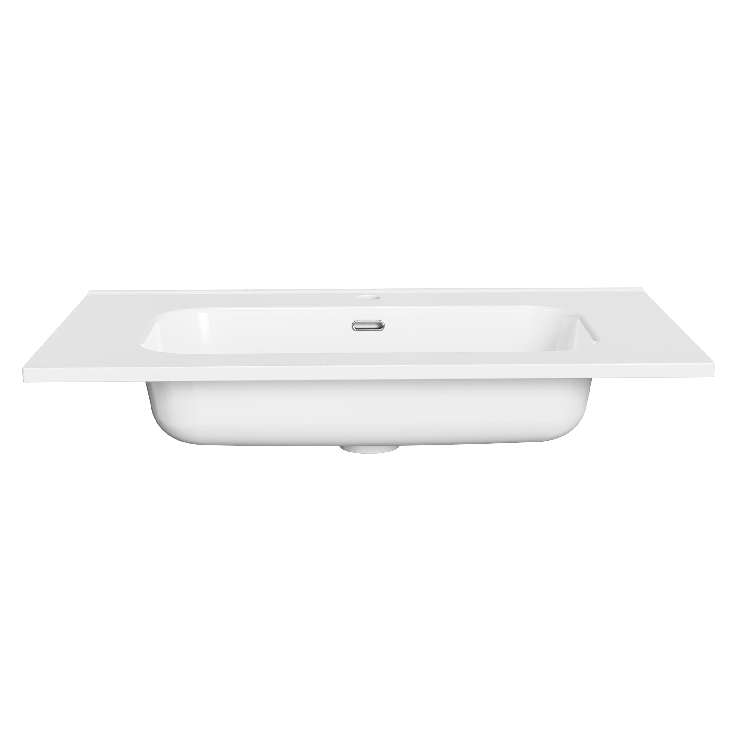 ALONI liva lavabo – 80X1,8X46 cm – 1 Vasque – 1 trou robinet – avec trop-plein – céramique – blanc brillant