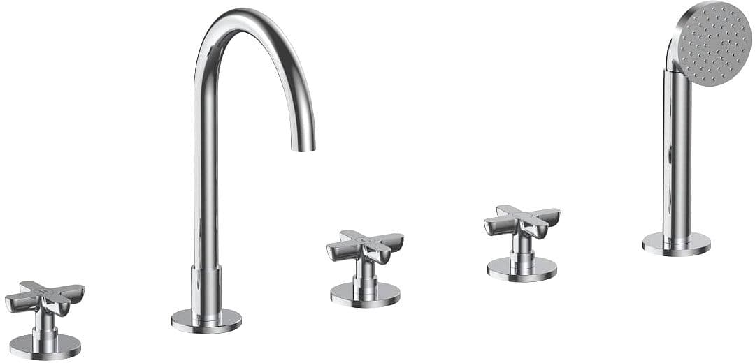 MITIGEUR BAIN 5 TROUS MONTAGE AU BORD DU BAIN ICONA CLASSIC FANTINI CHROME