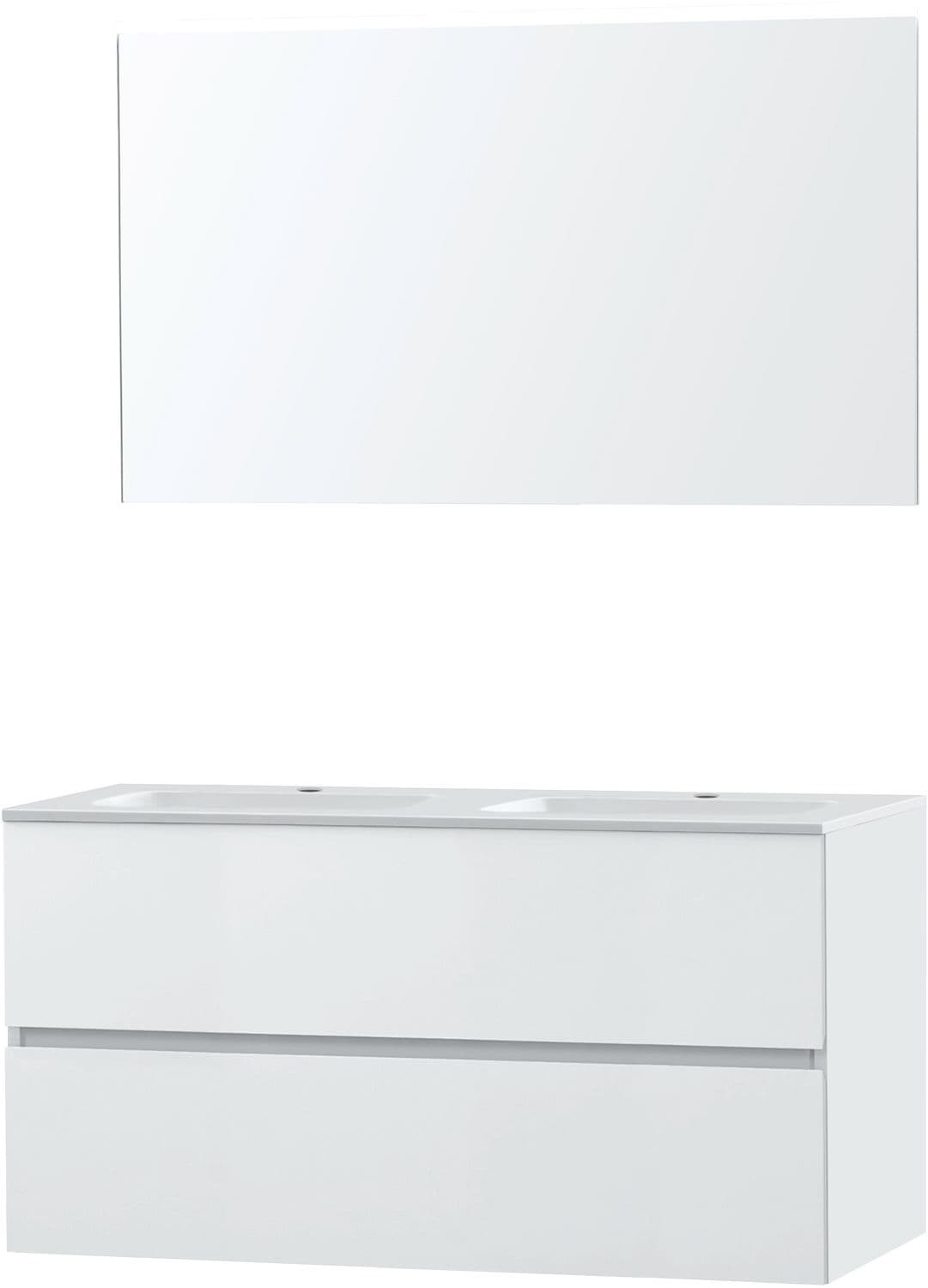 MEUBLE MOLTO POUDRE BLANC 120 MARBRE SYNTHETIQUE MIROIR