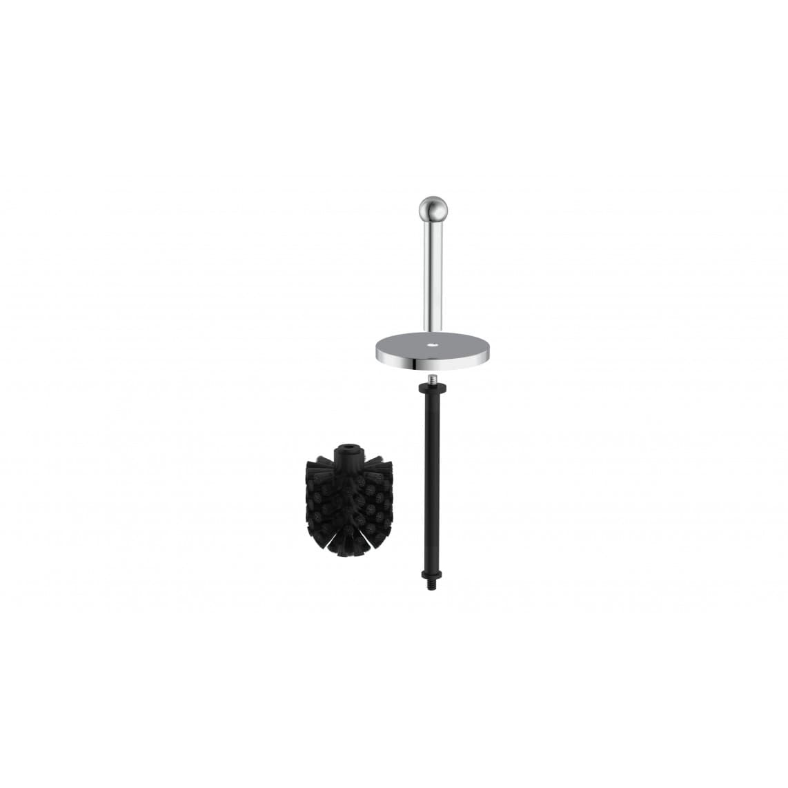 BA0001 Floor standing toilet set, toilet paper holder and brush holder, chrome