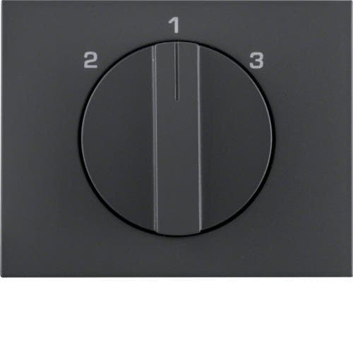 Enjoliveur avec bouton rotatif pour interrupteur 3 paliers sans position 0 K.1 Anthracite, mat