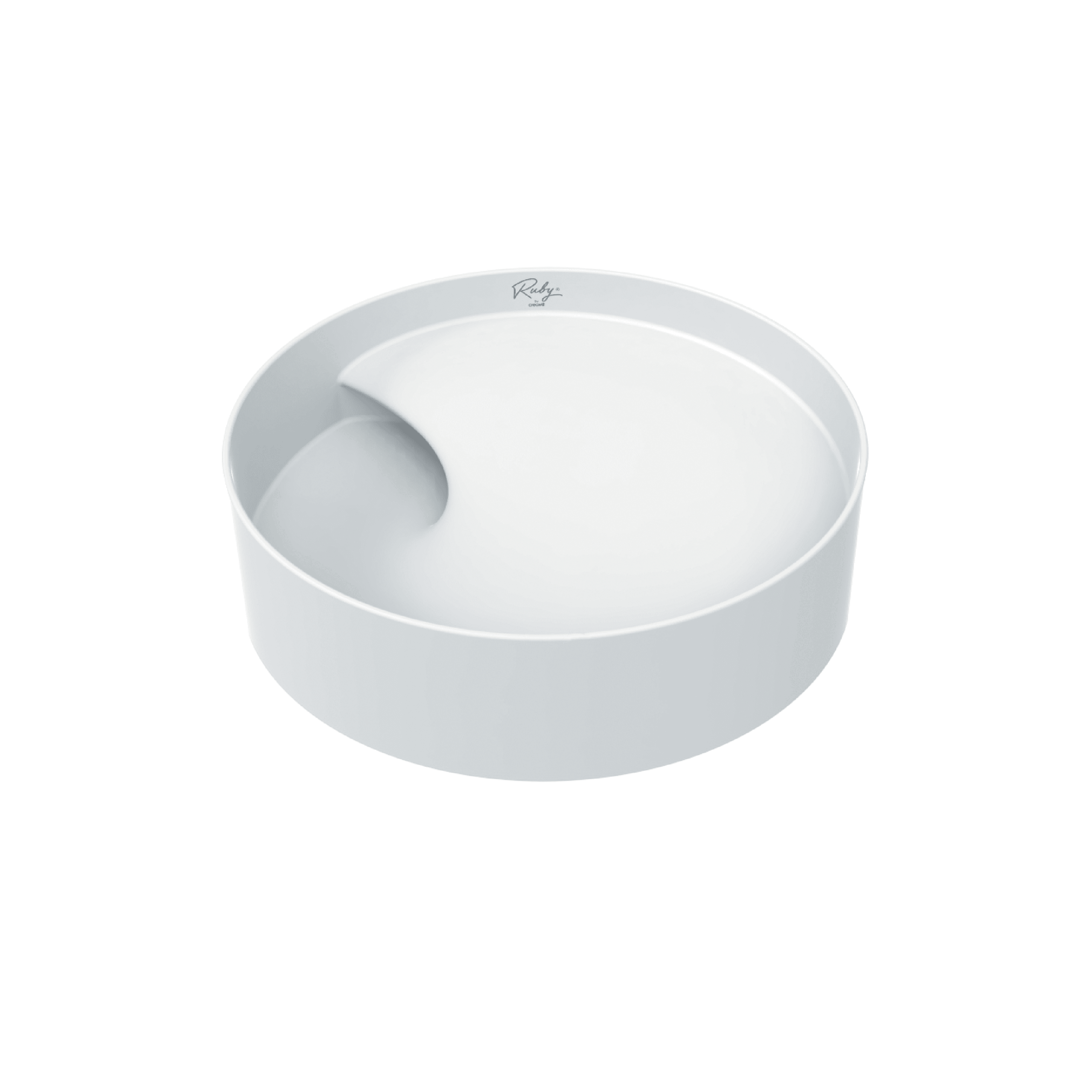 Creavit ruby RB141 Vasque – à poser – céramique – sans trop-plein – sans trou de robinet – 40X11X40 cm – blanc brillant