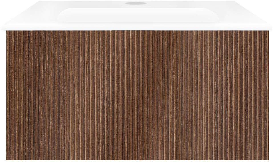 SOUS MEUBLE COFFEE 1 TIROIR 60 NOYER SMARTLINE+LAVABO PORCELAINE BLANC