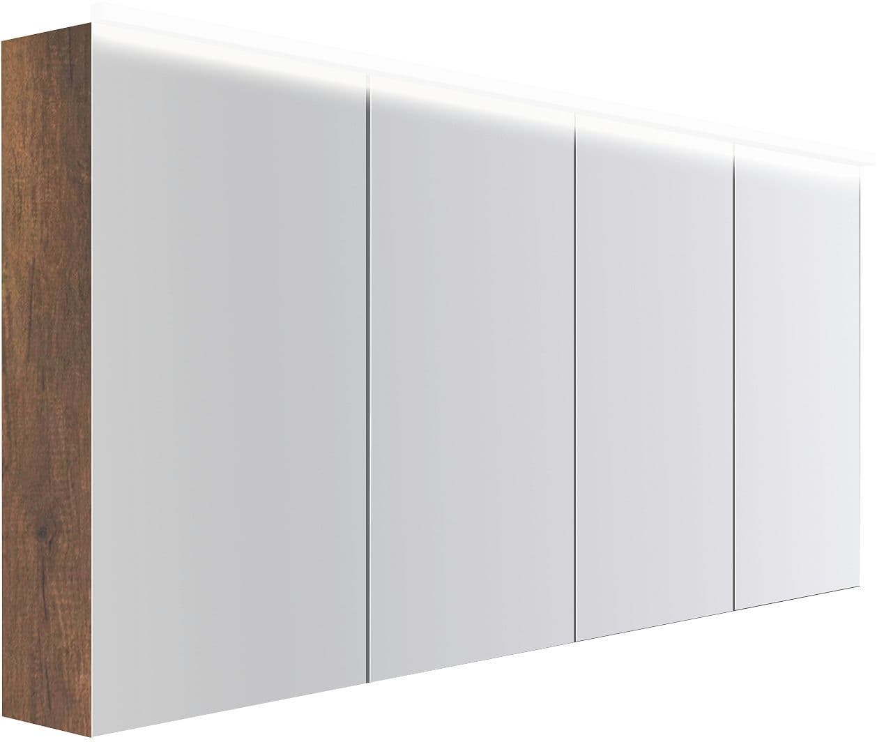 ARMOIRE TOILETTE COFFEE 4 PORTES 1800MM 4250K CHENE DECOR ROUILLE